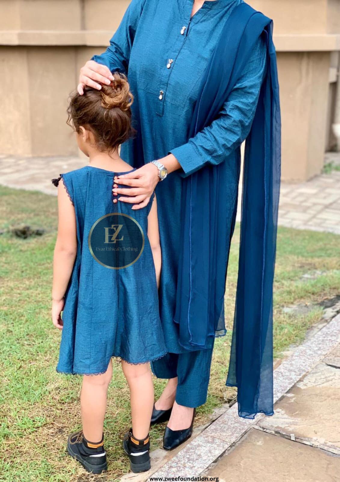 Dark blue Salwar Kameez with Dupatta