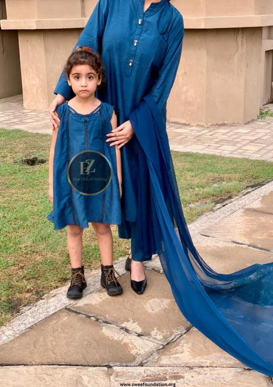Dark blue Salwar Kameez with Dupatta