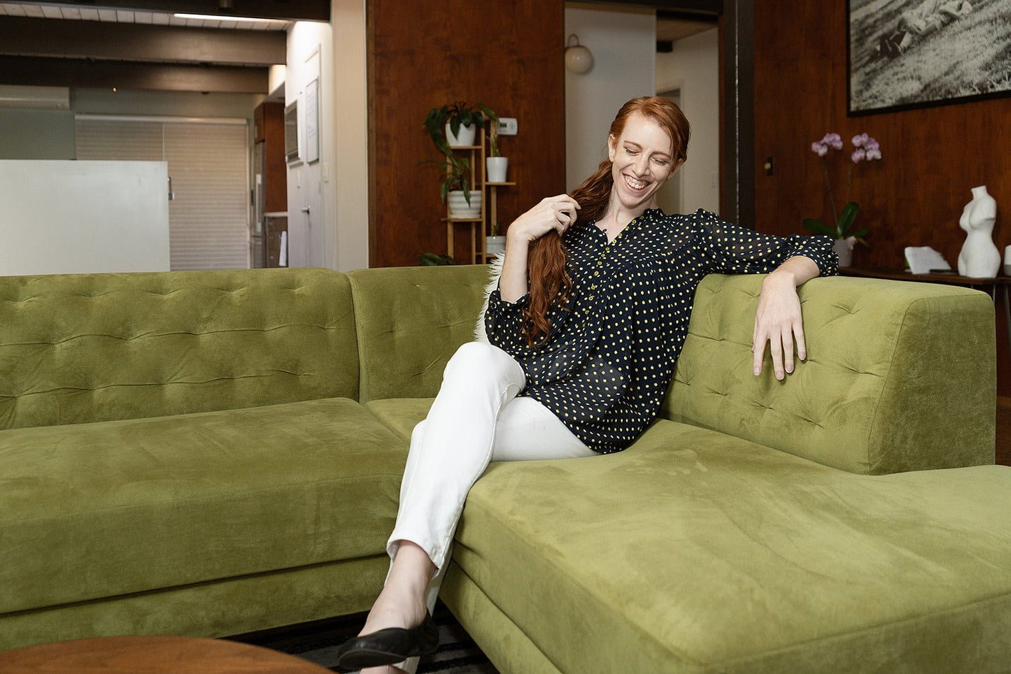 Chiffon Polka Dot Button Up - Evaz Ethical Clothing
